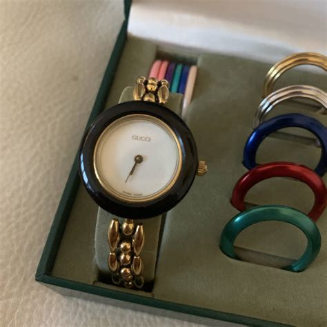 vintage gucci watch changeable face|vintage gucci watch interchangeable.